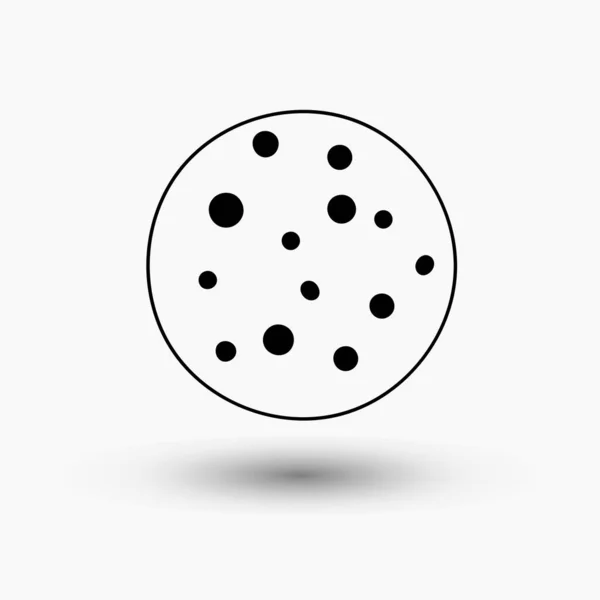 Icône Cookie Isolée Sur Fond Blanc Signe Conceptuel Logo Illustration — Image vectorielle