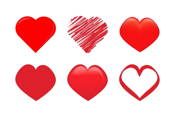 Hearts Icon Collection Vector — Wektor stockowy