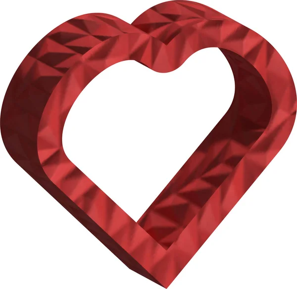 Shape Red Heart Valentine Day Romance Symbol — Stock Fotó