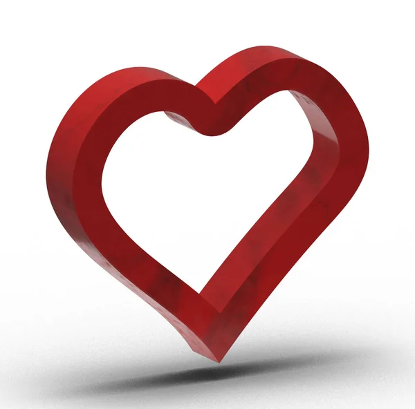 Аннотация Очертания Красное Сердце День Святого Валентина Украшения — стоковое фото