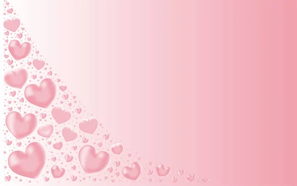 ホリデーカバーデザインテキストのためのバレンタインデーの場所のための3Dピンクのハートポストカードデザイン ベクトルEps10 — ストックベクタ