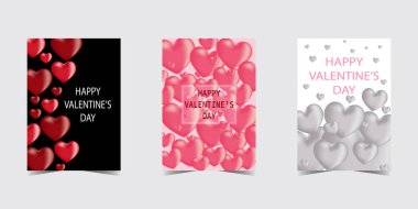 Sevgililer günün kutlu olsun tebrik kartları evrensel sevgililer günü tatil şablonları Vektör EPS10