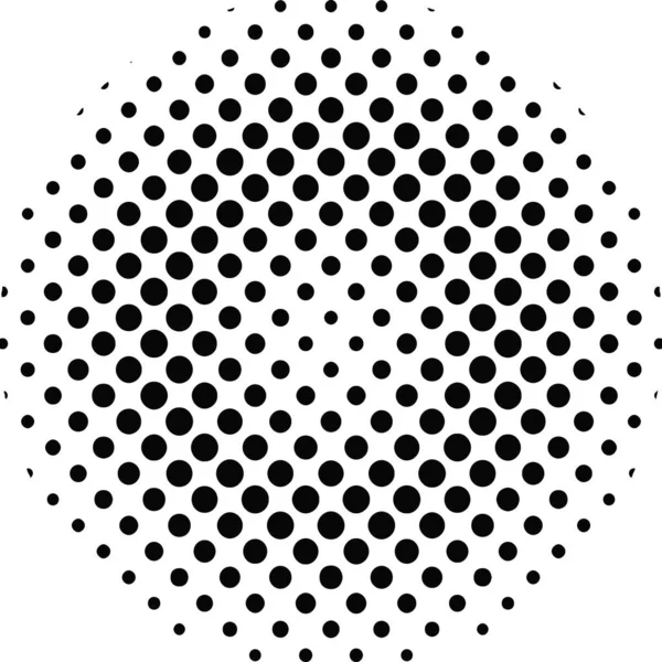 Abstrait Demi Teinte Fond Modèle Demi Teinte Pois Noirs Toile — Image vectorielle