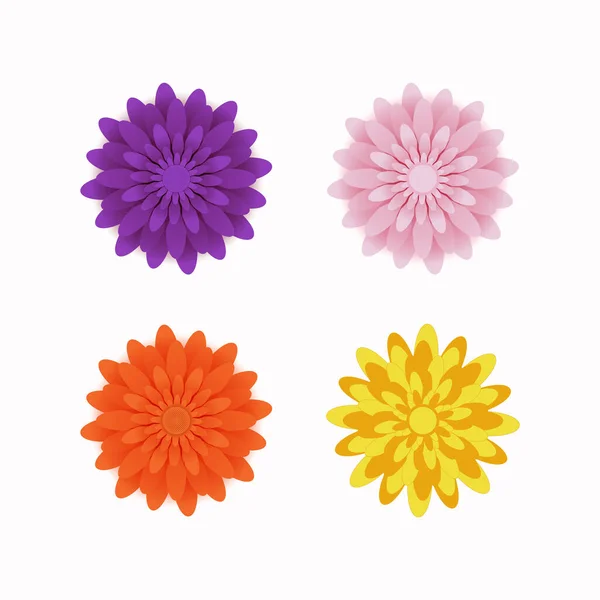 Цветы Набор Цветочных Иконок Векторная Иллюстрация Дизайн Eps — стоковый вектор