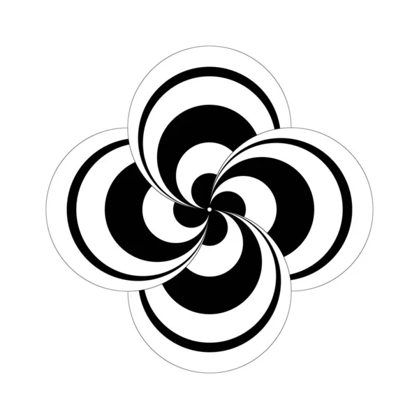 Simbolo Astratto Minimale Logo Circle Vortex Forma Geometrica Illustrazione Vettoriale — Vettoriale Stock