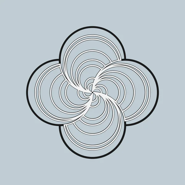 Asgari soyut sembol Çember girdap logosu Geometrik şekil Vektör çizimi