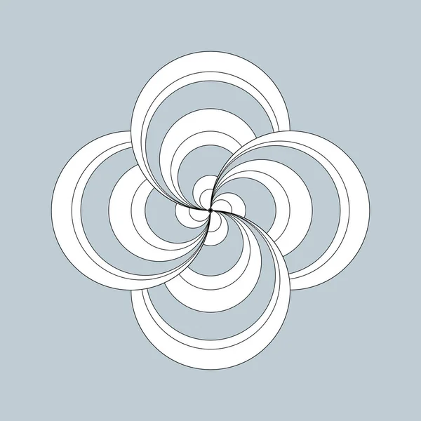 最小抽象符号圆形涡旋标志几何形状矢量 — 图库矢量图片