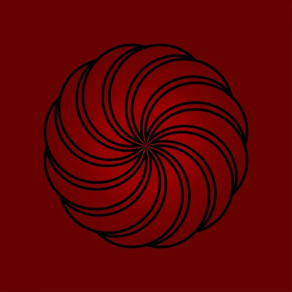 Símbolo Abstrato Mínimo Logotipo Círculo Forma Geométrica Ilustração Vetorial — Vetor de Stock