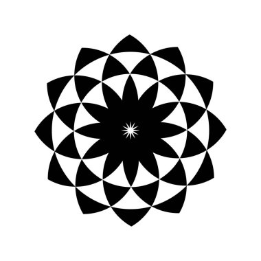 Asgari soyut sembol Çember Geometrik şekil Fraktal Tasarım