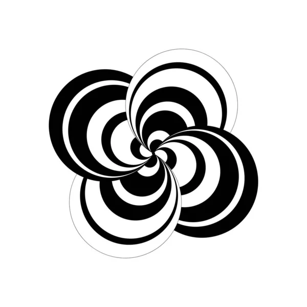 Minimální Abstraktní Symbol Kruhové Vírové Logo Geometrický Tvar Vektorové Znázornění — Stockový vektor