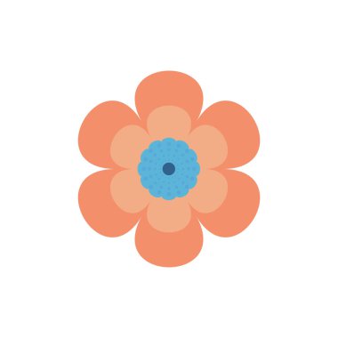  Beyaz arkaplanda renkli çiçek ikonu Vektör illüstrasyonuName