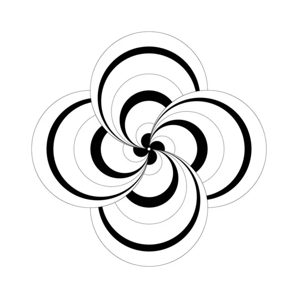 Minimal Abstract Symbol Circle Vortex Logo Geometric Shape Vector Illustration — Stock Vector