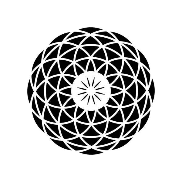 Minimales Abstraktes Symbol Kreis Vortex Logo Geometrische Form Vektor Illustration — Stockvektor