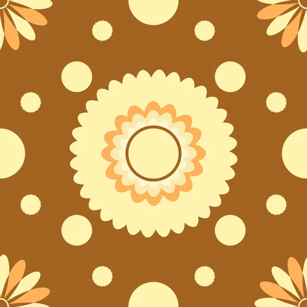 Motif Floral Abstrait Sans Couture Ornement Floral Géométrique Motif Graphique — Image vectorielle