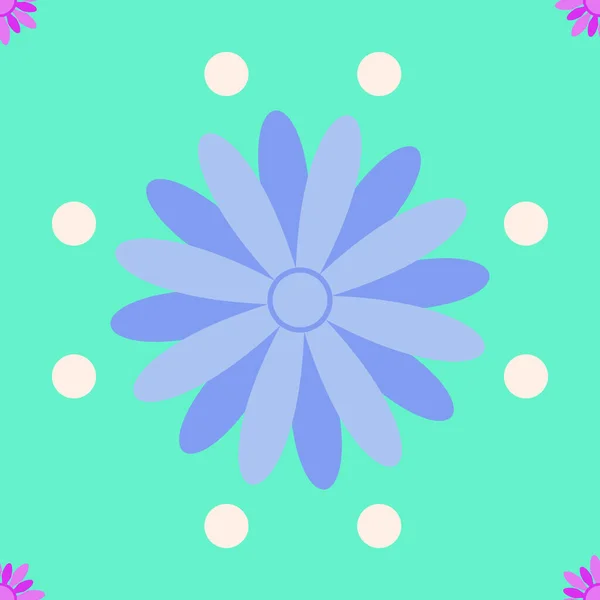 Płynny Abstrakcyjny Kwiat Wzór Geometryczny Kwiat Ozdoba Graficzny Wzór Wektor — Wektor stockowy