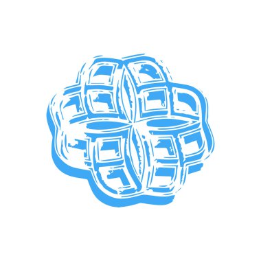 Beyaz arkaplan vektörü illüstrasyonunda tasarımcı Pulu Mavi için Kar Tanesi Grunge Dekor ögesi