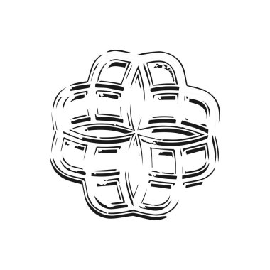 Tasarımcı için Kar Tanesi Grunge Dekor Ögesi Beyaz arkaplan Vektörü illüstrasyonunda Siyah Damga