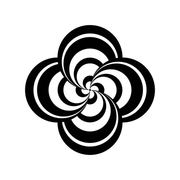 Minimales Abstraktes Symbol Kreis Vortex Logo Geometrische Form Vektor Illustration — Stockvektor