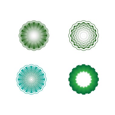 Minimum soyut sembol, çiçek mandala süsü Geometrik şekil vektörü illüstrasyonuName