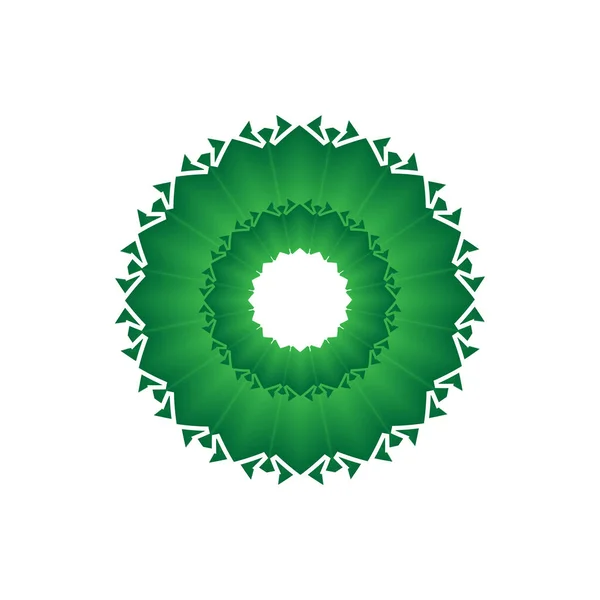 Minimalne Abstrakcyjne Symbol Kwiat Mandali Ozdoba Geometryczny Kształt Wektor Ilustracja — Wektor stockowy