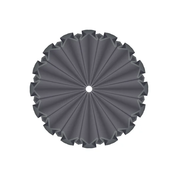 Minimální Abstraktní Symbol Kruhové Vírové Logo Geometrický Tvar Vektorové Znázornění — Stockový vektor