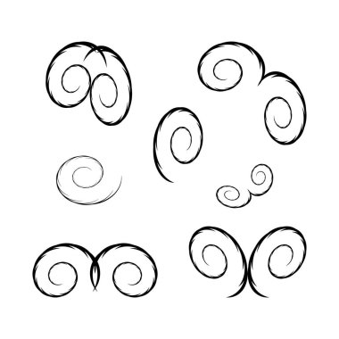 Set of simple decor elements Vector illustration