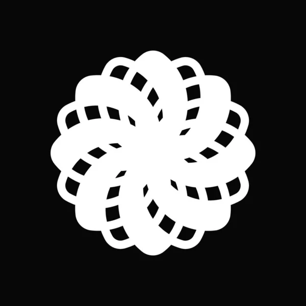 Minimal Abstrakt Symbol Cirkel Virvel Logotyp Geometrisk Form Vektor Illustration — Stock vektor