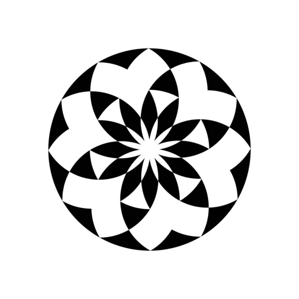Minimales Abstraktes Symbol Kreis Vortex Logo Geometrische Form Vektor Illustration — Stockvektor