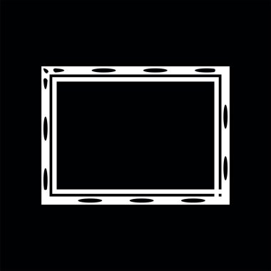 Decorative rectangle frame Abstract pattern Vector illustration