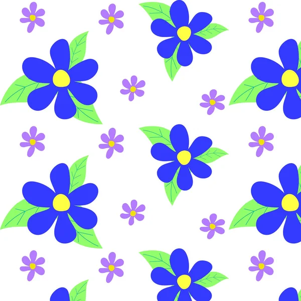 Nahtlose Abstrakte Blumenmuster Florales Ornament Grafisches Muster Vektorillustration — Stockvektor