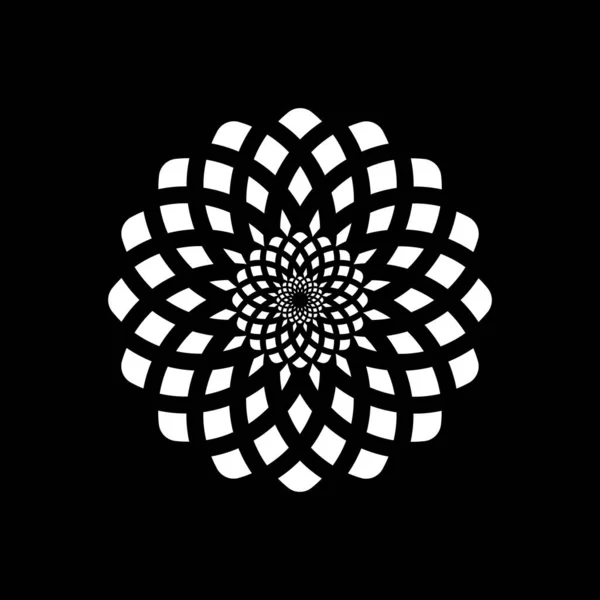Минимальный Абстрактный Символ Логотип Круга Вихрь Геометрическая Форма Векторная Иллюстрация — стоковый вектор