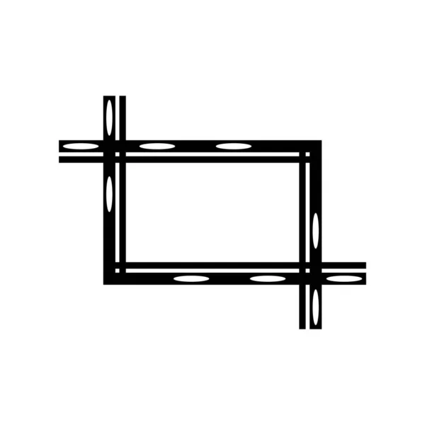 Διακοσμητικό Ορθογώνιο Πλαίσιο Αφηρημένο Μοτίβο Διάνυσμα Εικονογράφηση — Διανυσματικό Αρχείο