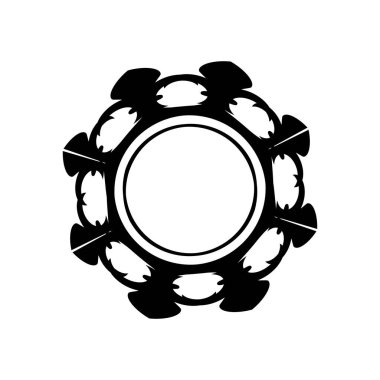 Dekoratif yuvarlak çerçeve Soyut Desen Vektör çizimi