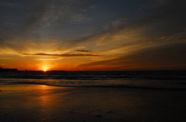 Bengkulu 'da plaj, Endonezya, gün batımı