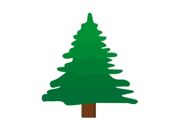 Christmas Fir Tree Icon Park Forest — Stock Vector