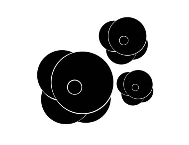 Beyaz arkaplanda çiçek (gelincik) simgesi izole edildi. Vektör resmi.