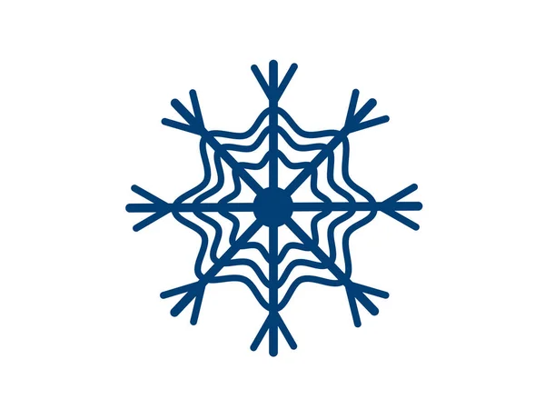 Flat Web Vector Icon Snowflake Nature Holidays — Wektor stockowy