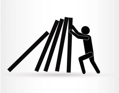 Başarıya giden yoldaki zorluklar. Vektör