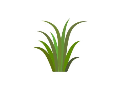 Flat green grass. Gazon. Vector icon. web version.