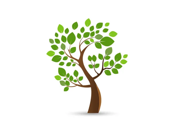 Διανυσματικό Έμβλημα Εικονίδιο Δέντρο Λογότυπων — Διανυσματικό Αρχείο