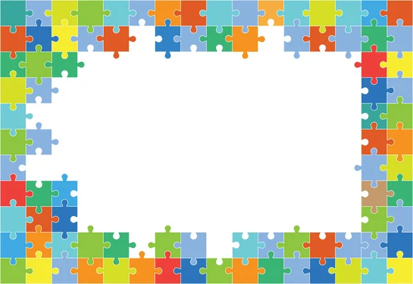 Шматочки Різнокольорових Головоломок Мозаїки Розібраному Вигляді Команда Єднання Єднання — стоковий вектор