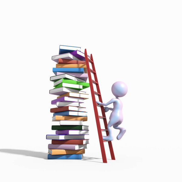 Aspiration to knowledge! The concept of education. This is a 3d render illustration