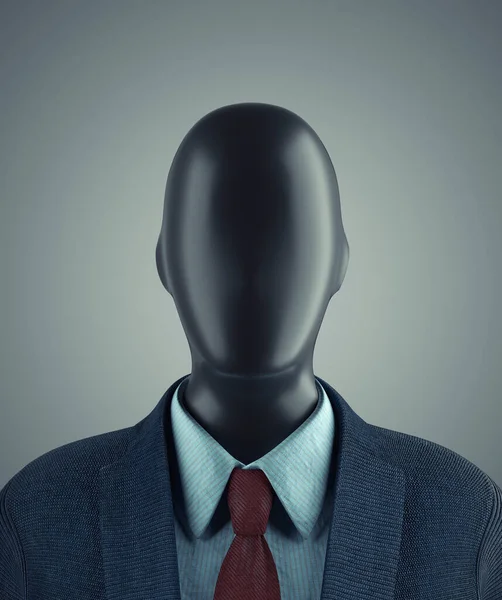 Retrato Homem Negócios Sem Rosto Conceito Desconhecido Misterioso Esta Uma — Fotografia de Stock