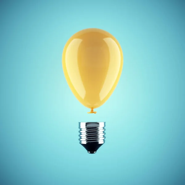 Globo Amarillo Como Bombilla Cretividad Ideas Innovación Esta Una Ilustración — Foto de Stock
