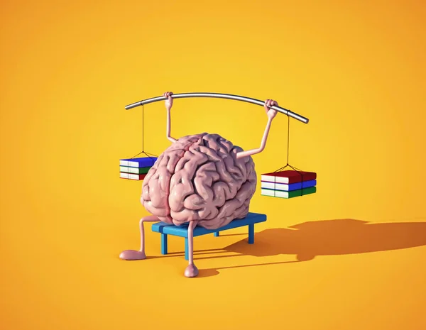 Cerebro Humano Funcionando Concepto Educación Desarrollo Personal Esta Una Ilustración — Foto de Stock