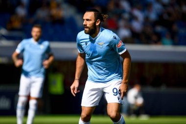 İtalya futbol takımı Serie A maçında Vedat Muriqi (Lazio) Portresi Bologna FC - SS Lazio maçı sırasında İtalya 'nın Bologna kentindeki Renato Dall & # 39; Ara Stadyumu' nda yapıldı.