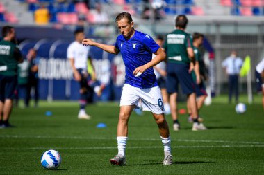 Lucas Leiva (Lazio) İtalyan futbol takımı Serie A 'nın Renato Dall # 39; Ara Stadyumu' nda oynanan Bologna FC maçında ısınma turu sırasında hareket halindeki portre - Fotoğraf: Ettore Griffoni