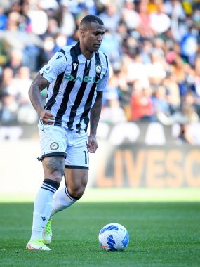 Walace Souza Silva (Udinese) İtalyan futbol takımı Serie A 'nın Udinese Calcio' ya karşı Bologna FC maçında Udine 'deki Dacia Arena Stadyumu' nda 17 Ekim 2021 'de görev yapan portresi.