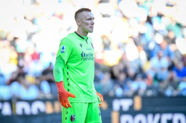 İtalya futbol takımı Serie A maçında Lukasz Skorupski (Bologna) portresi Udinese Calcio-Bologna FC maçında Friuli-Dacia Arena Stadyumu 'nda 17 Ekim 2021 - Fotoğraf: Ettore Griffoni