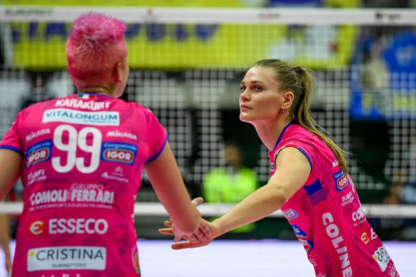 Nika Daalderop Novara Durante Partido Voleibol Italiano Serie Femenino Imoco — Foto de Stock